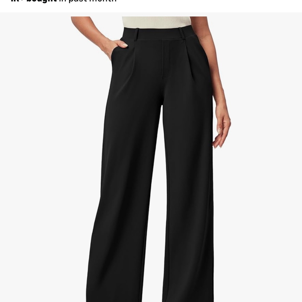 Chic Black Wide-Leg Women's Pants